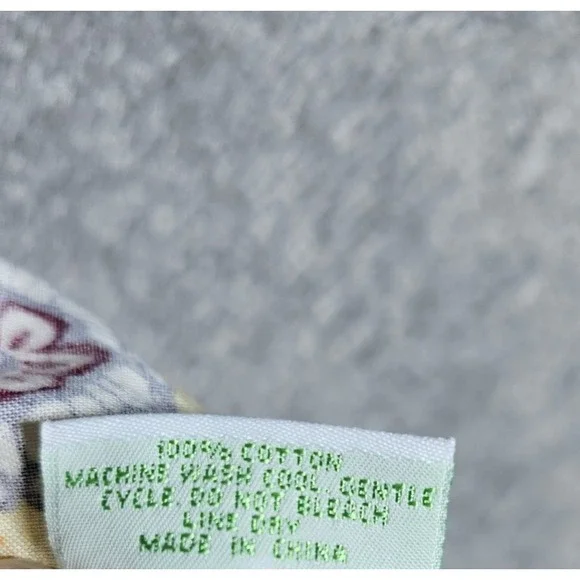 Vera Bradley Buttercup Floral Apron Pink Yellow Brown Cotton Pockets Tie Back - Picture 4 of 7